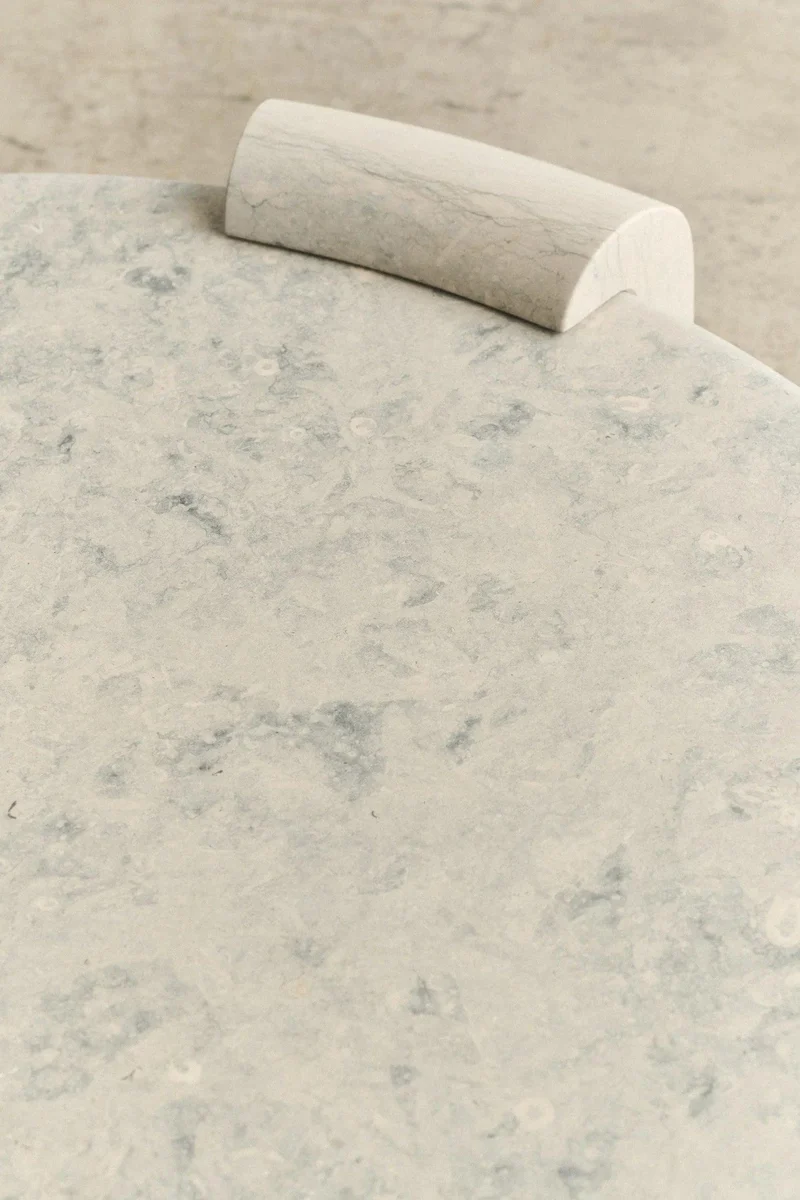 STONE COLUMN COFFEE TABLE - ATAIJA AZUL LIMESTONE