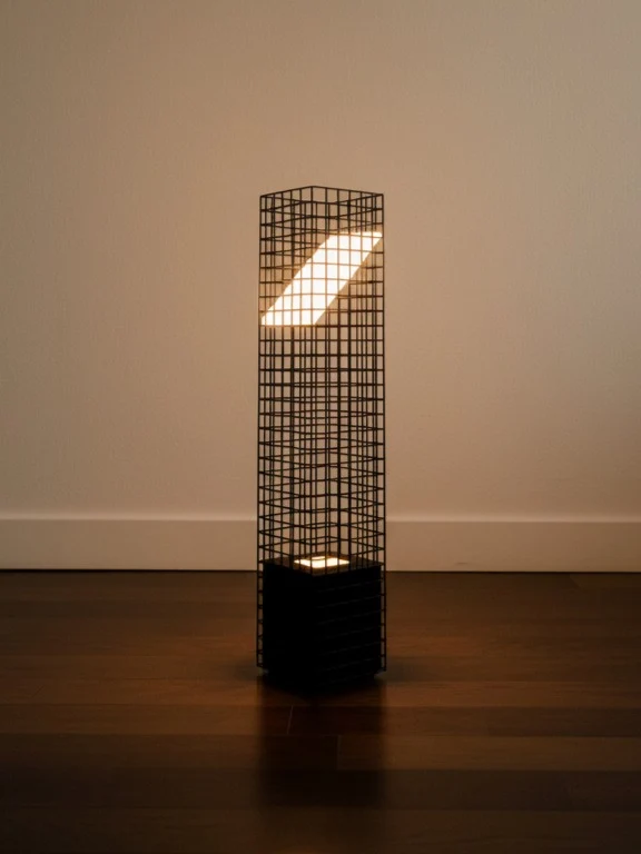 Ami Table Lamp in Steel Mesh and Glass