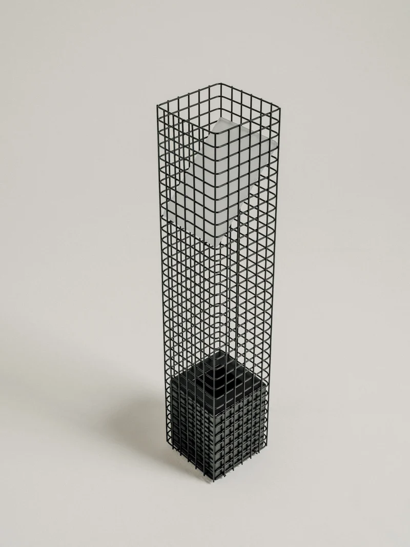 Ami Table Lamp in Steel Mesh and Glass