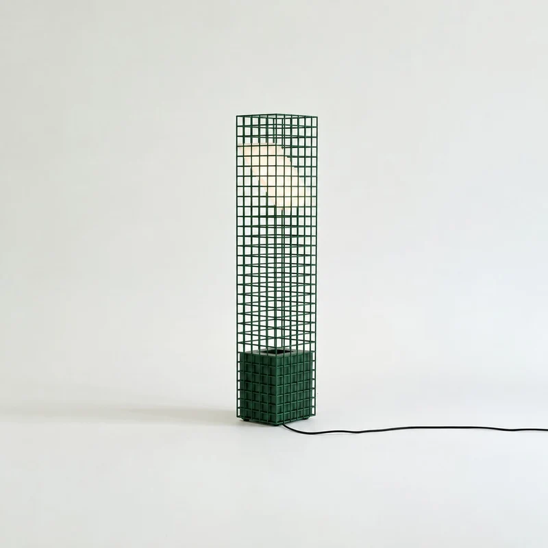 Ami Table Lamp in Steel Mesh and Glass