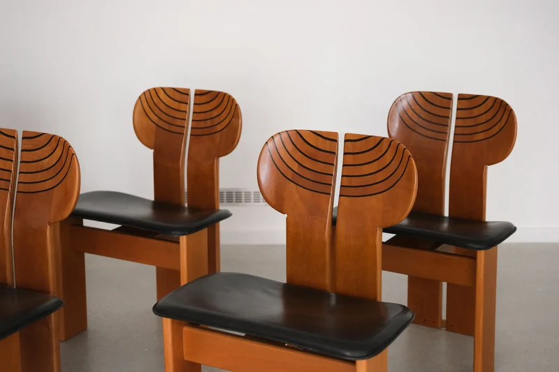 Africa Dining Chairs by Afra & Tobia Scarpa for Maxalto (Set of 6)