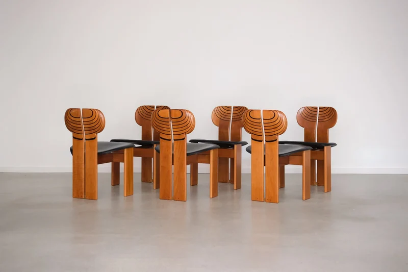 Africa Dining Chairs by Afra & Tobia Scarpa for Maxalto (Set of 6)