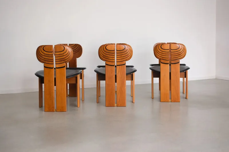 Africa Dining Chairs by Afra & Tobia Scarpa for Maxalto (Set of 6)