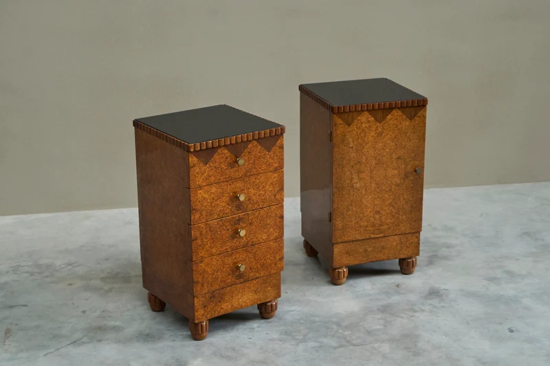 Exceptional Pair of Art Deco Cabinets Europe 1930s