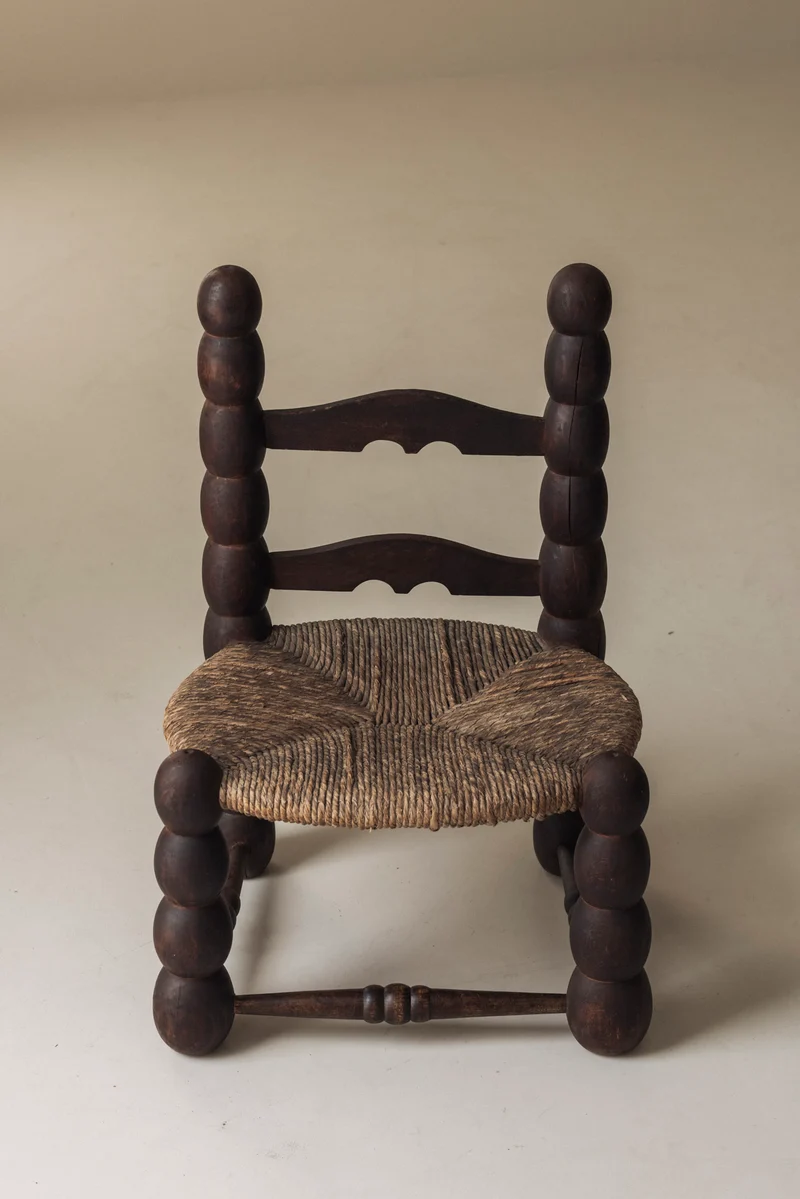 Pair of Spanish Bobbin-Turned Side Chairs, Early 20th Century