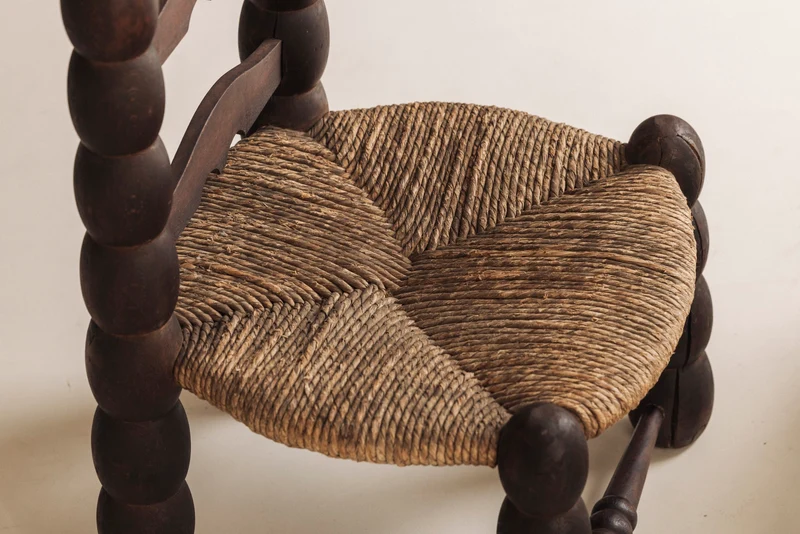 Pair of Spanish Bobbin-Turned Side Chairs, Early 20th Century