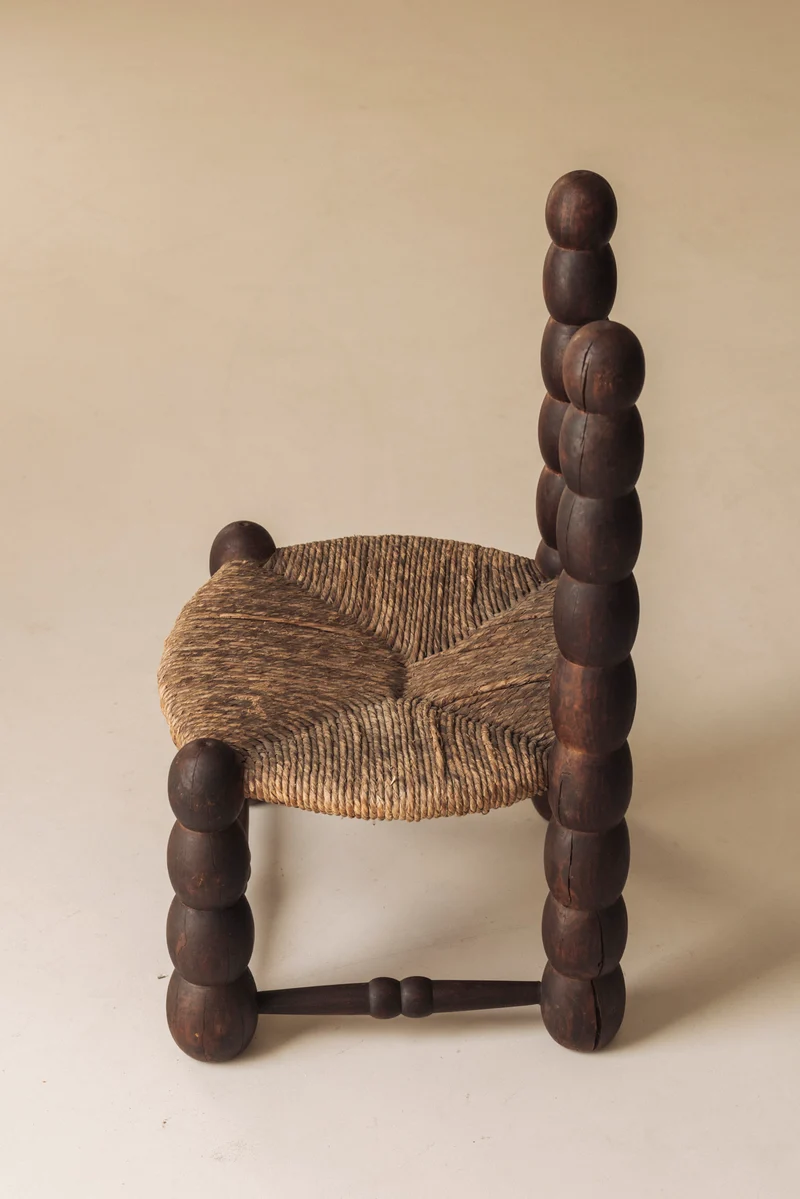 Pair of Spanish Bobbin-Turned Side Chairs, Early 20th Century
