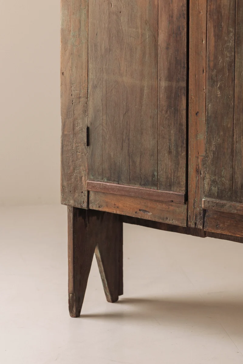 Spanish Primitive Highboard with Exceptional Patina, Late 19th Century
