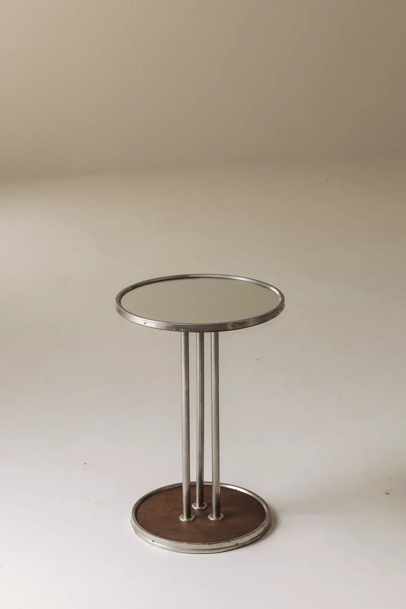 French Art Deco Mirrored Side Table, 1930s