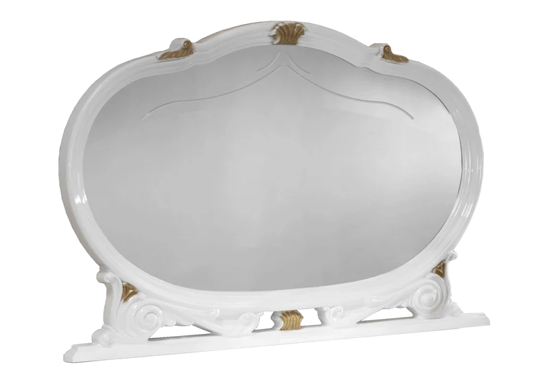 Salle à manger baroque blanc doré compacte - NOBILE
