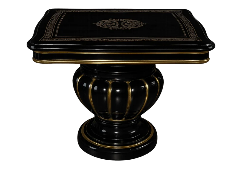 Ensemble meubles de salon baroque noir doré - NOBILE