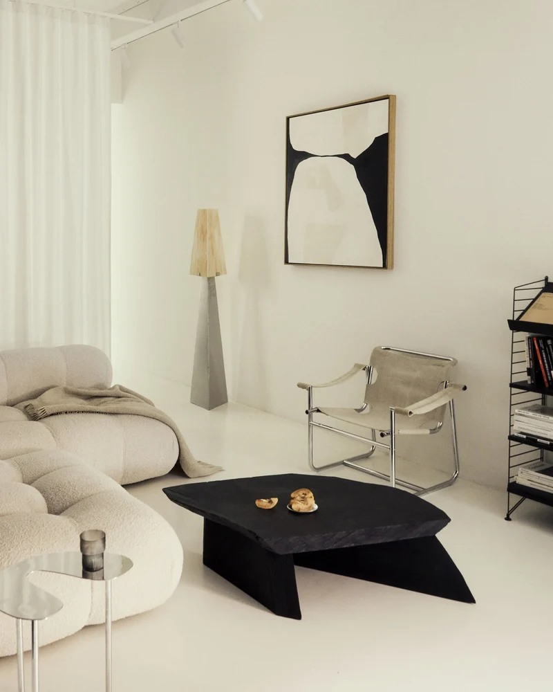 Piedra Low Coffee Table in Charred Eucalyptus Wood