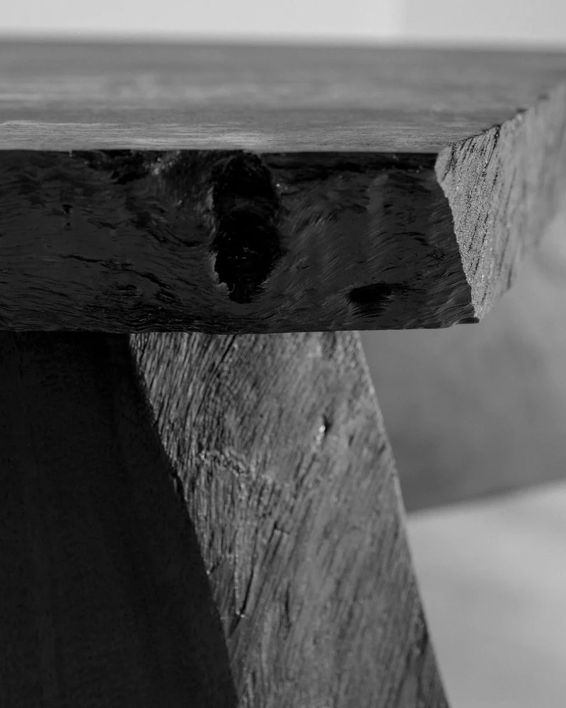 Piedra Low Coffee Table in Charred Eucalyptus Wood