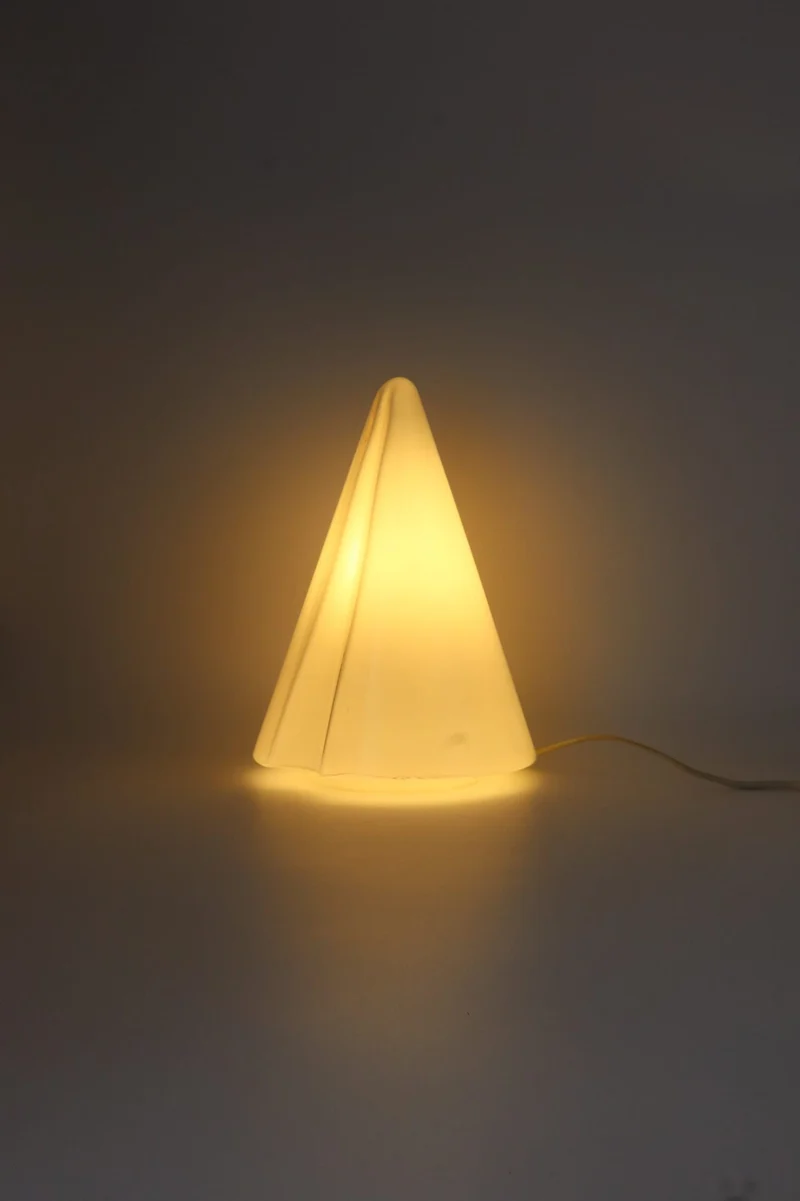 Mid-Century Vintage ‘Teepee’ Glass Table Lamp by SCE – France, 1980s