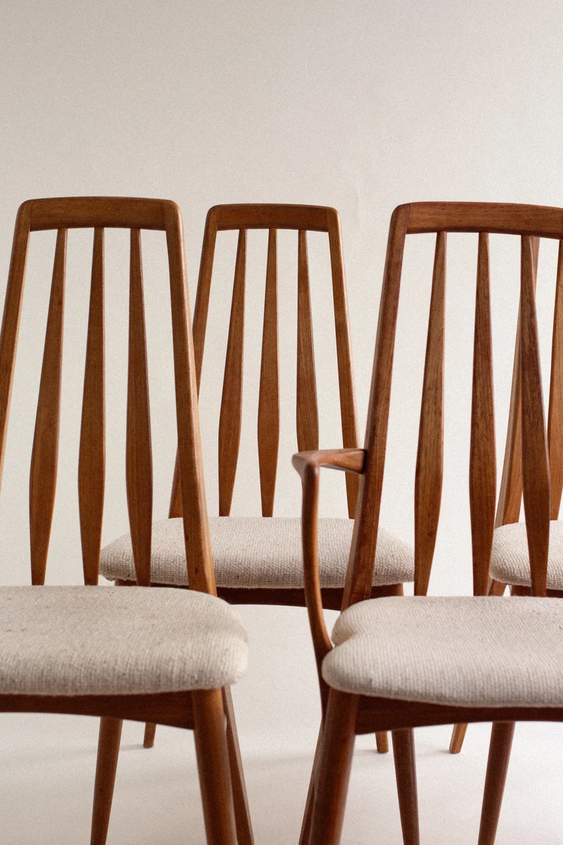Eva Dining Chairs by Niels Koefoed for Hornslet Møbelfabrik, 1960s, Set of 5