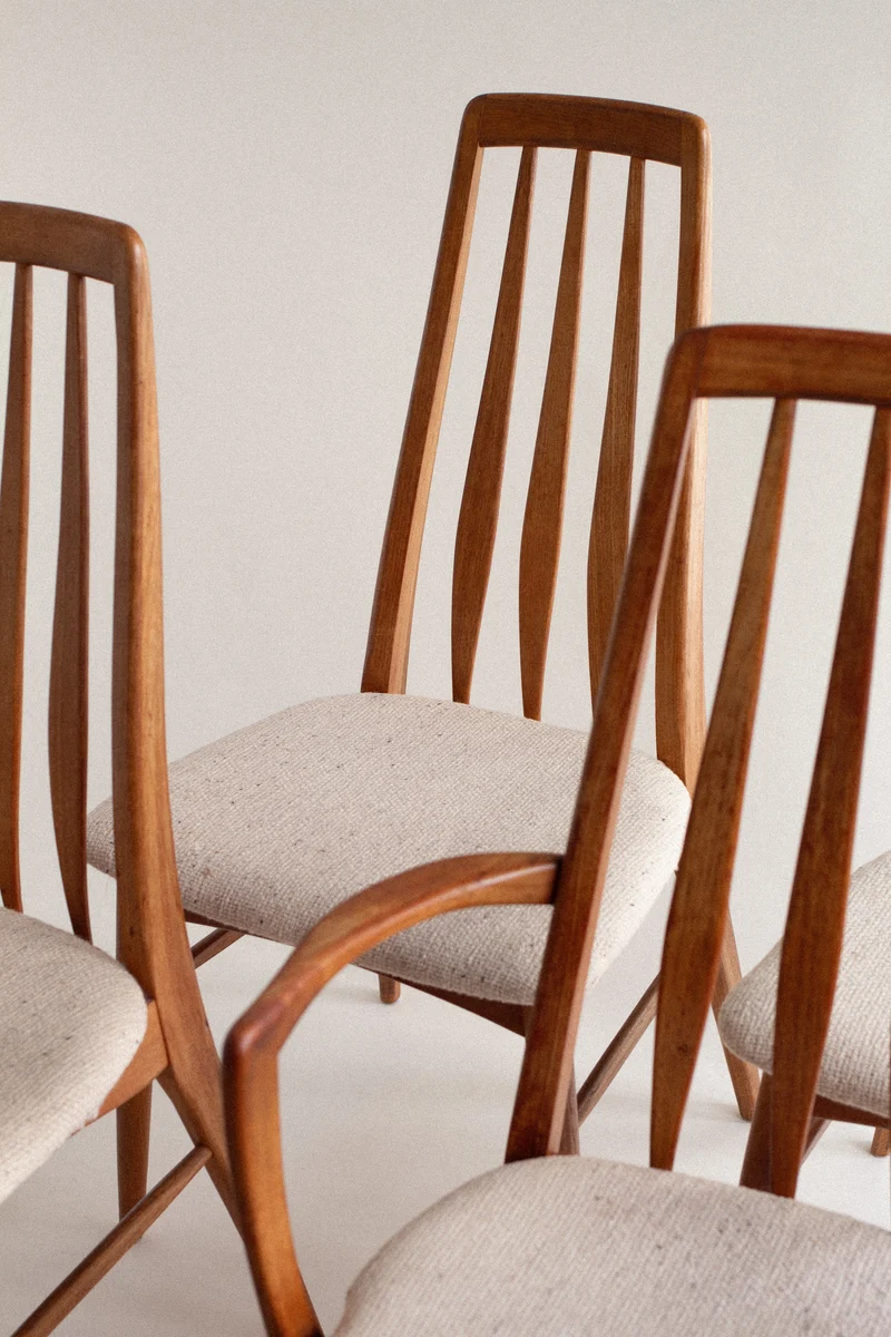 Eva Dining Chairs by Niels Koefoed for Hornslet Møbelfabrik, 1960s, Set of 5