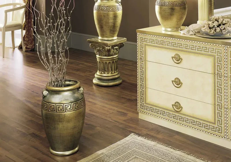 Chambre complète baroque ivoire versace – IMPERIA