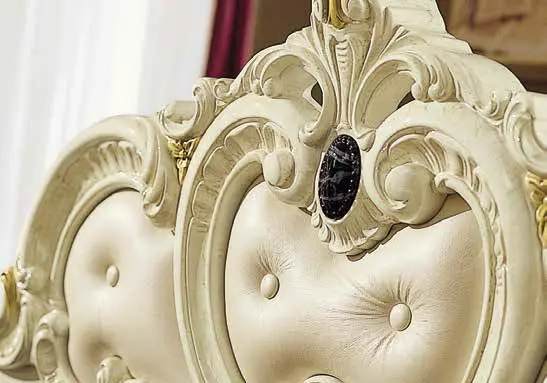 Chambre complète baroque capitonnée ivoire – KONE