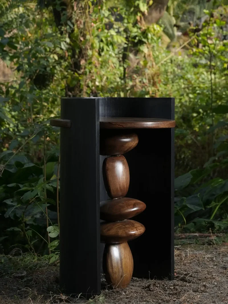 Contemporary Teak in Wood - Side Table