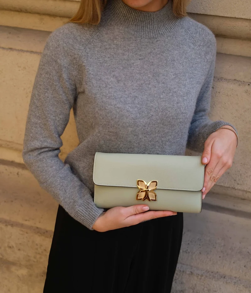 Hortensia Clutch | Vert d'Eau