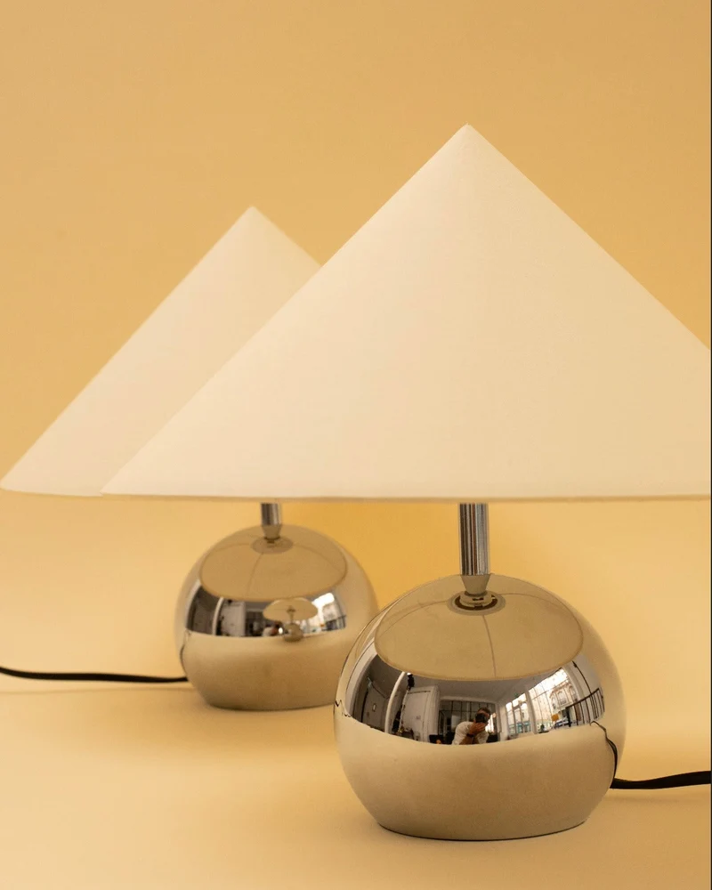 Vintage LUCIA Chrome Table Lamp