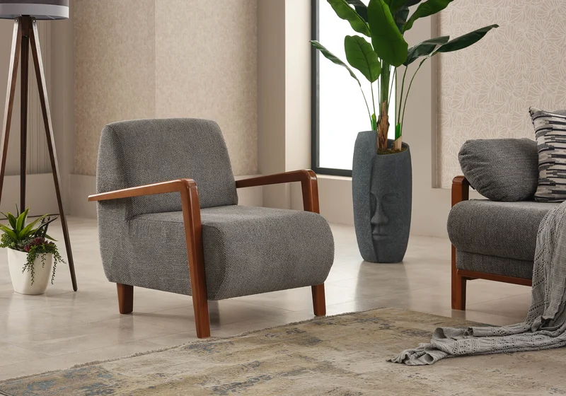Canapé scandinave bois gris convertible – LENY