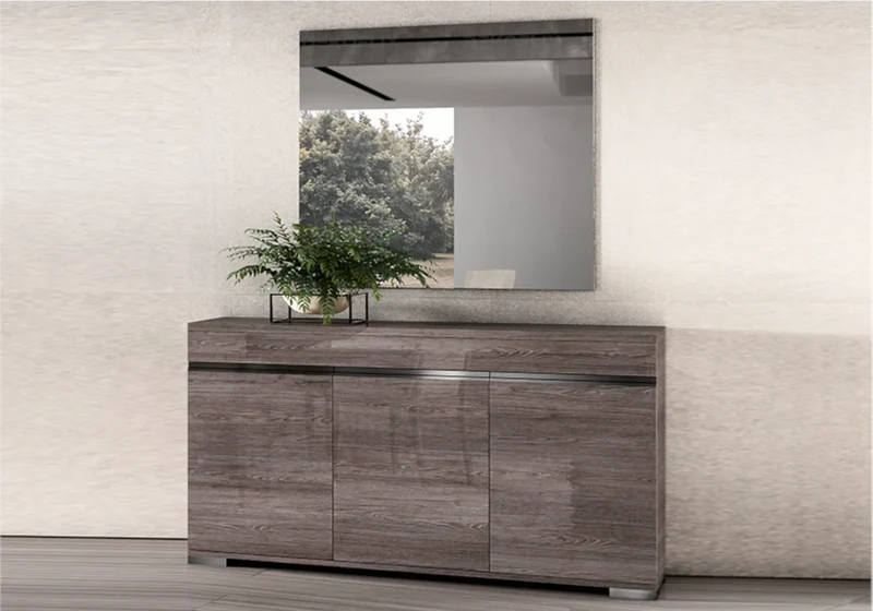 Miroir mural cadre finition orme design - Viola