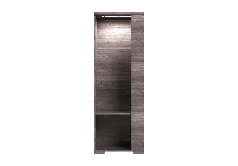 Vitrine 1 ou 2 portes avec éclairage LED orme - Viola