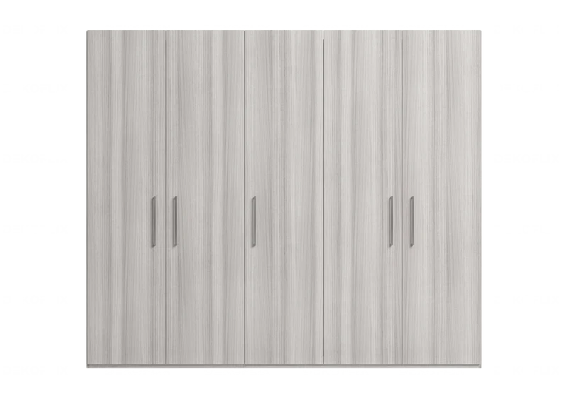 Armoire dressing 2 à 6 portes gris laquée - Mia