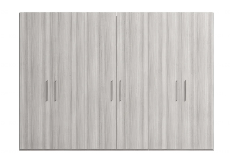 Armoire dressing 2 à 6 portes gris laquée - Mia