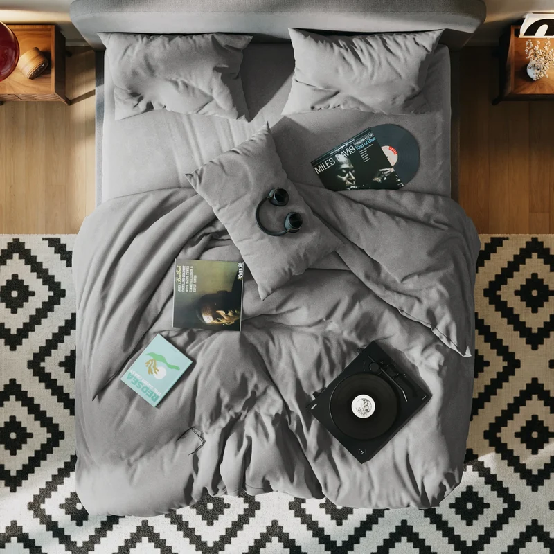 Drap plat flanelle de coton