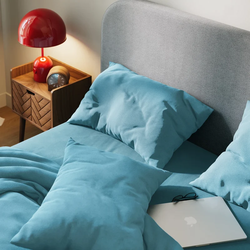Drap plat flanelle de coton
