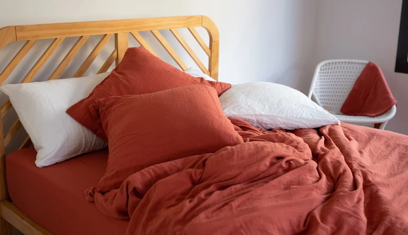 Drap plat gaze de coton