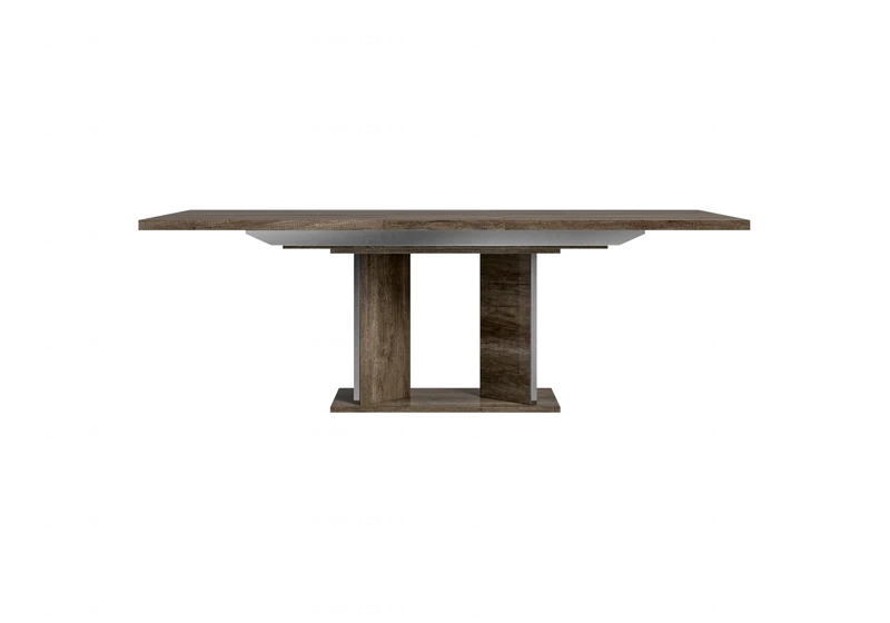 Table à manger extensible ou fixe chêne laqué - Medea