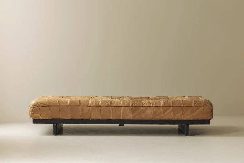DS-80 Daybed De Sede — Cognac Patchwork Leather, Switzerland 1970s