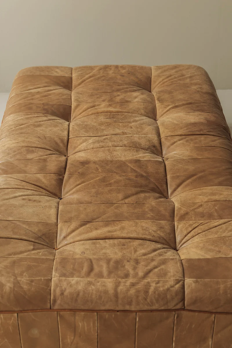 DS-80 Daybed De Sede — Cognac Patchwork Leather, Switzerland 1970s