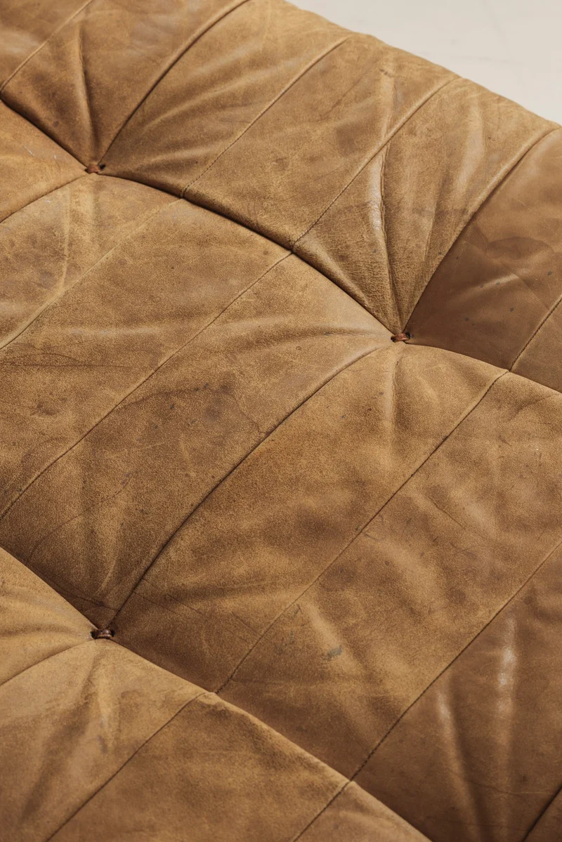 DS-80 Daybed De Sede — Cognac Patchwork Leather, Switzerland 1970s