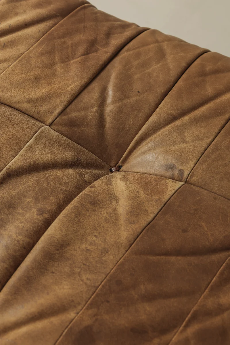 DS-80 Daybed De Sede — Cognac Patchwork Leather, Switzerland 1970s