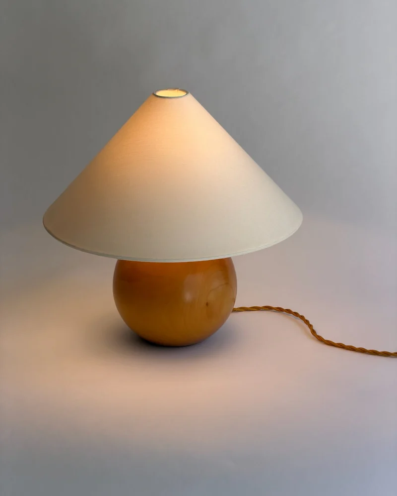 Vintage wooden table lamp