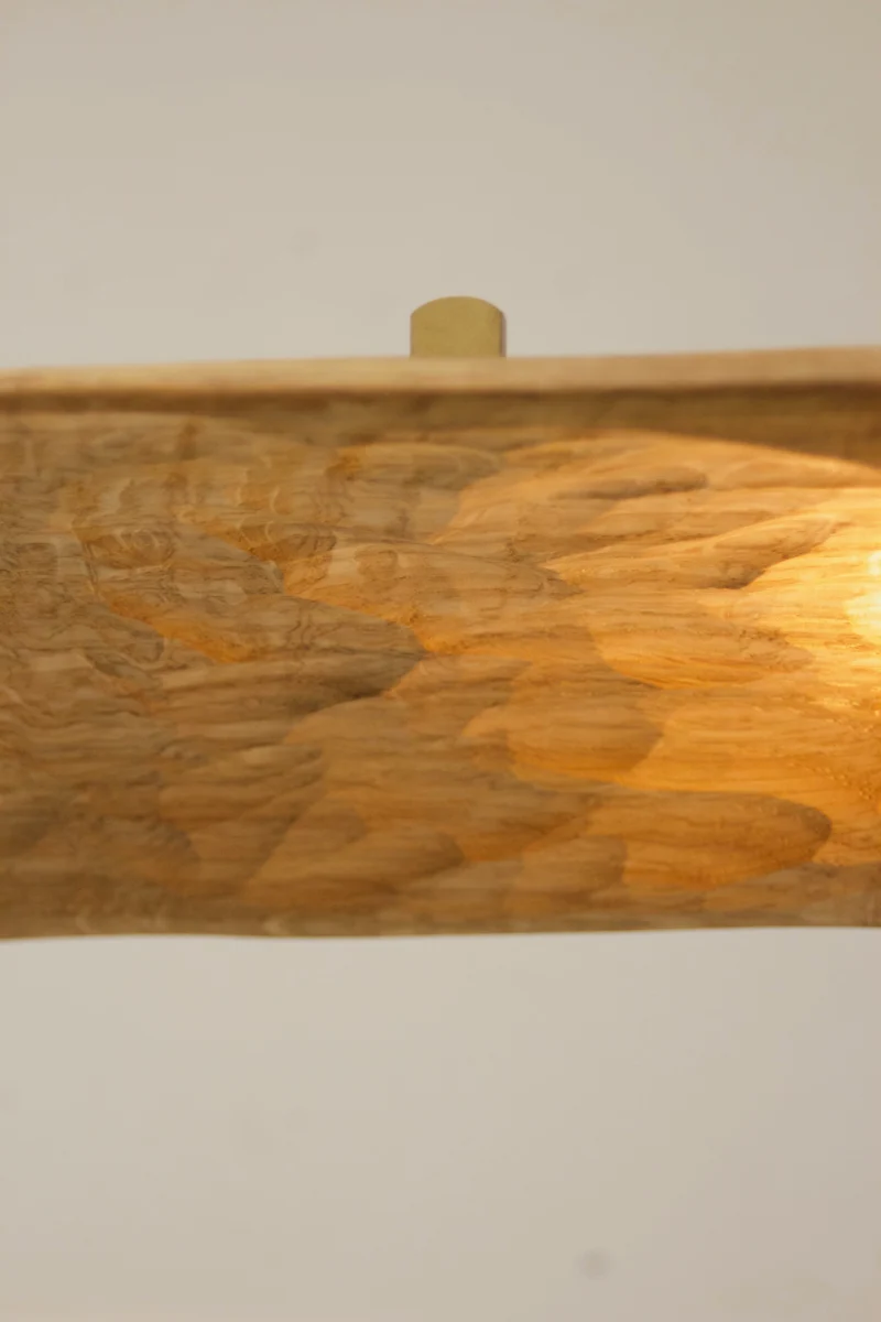 Punk Table Lamp, Oak/ Brass lamp