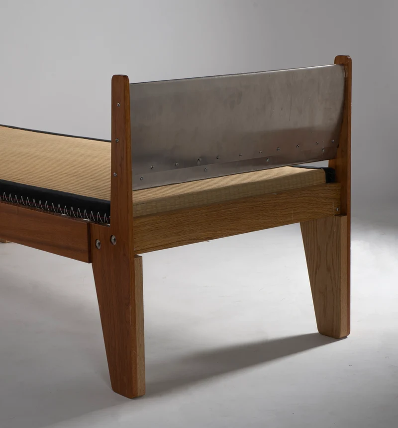 Ossature Daybed - chêne massif et tôle d'aluminium cintrée