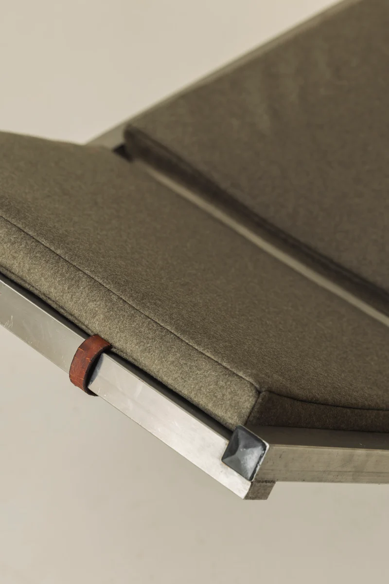 Exceptional French Stainless Steel Modernist Daybed, 1970s