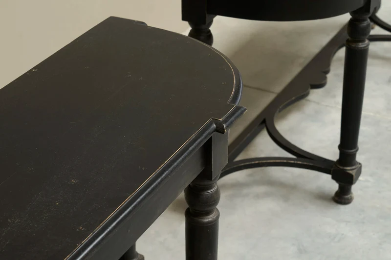 Pair of Ebonized Console Tables Early 19th Century