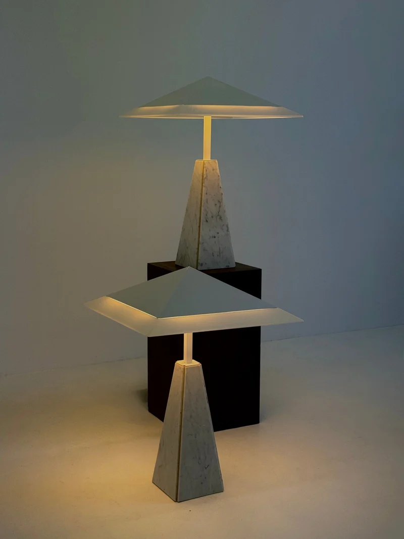 Vintage Abat Jour Marble Table Lamp by Cini Boeri for Arteluce, 1970s