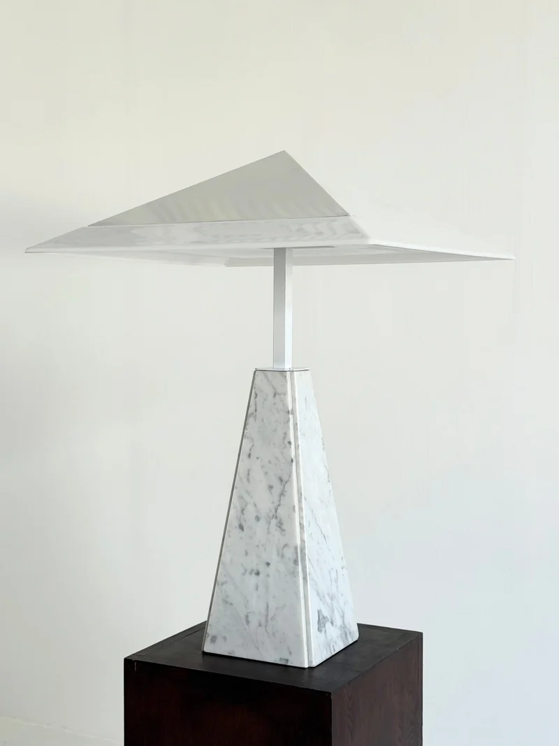 Vintage Abat Jour Marble Table Lamp by Cini Boeri for Arteluce, 1970s