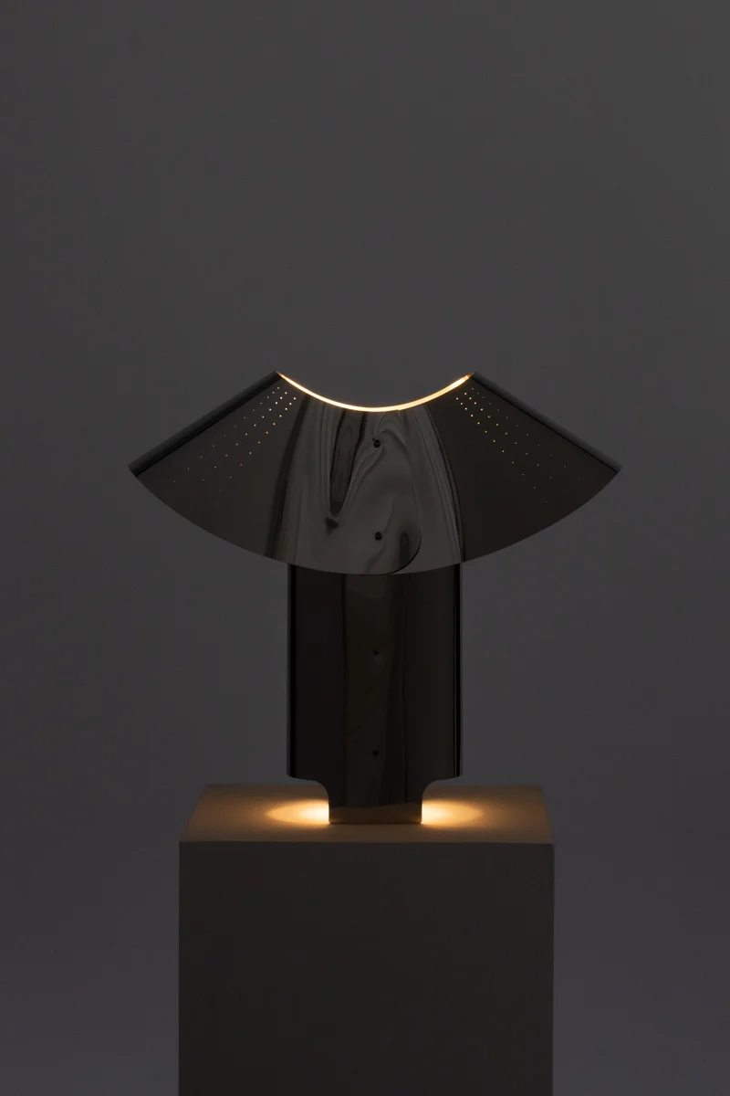 Fold Table Lamp in Stainless Steel