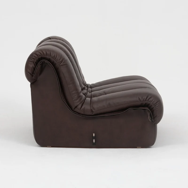 De Sede DS-600 'Snake' Sofa by Ueli Berger, Customised in Chocolate Nubuck