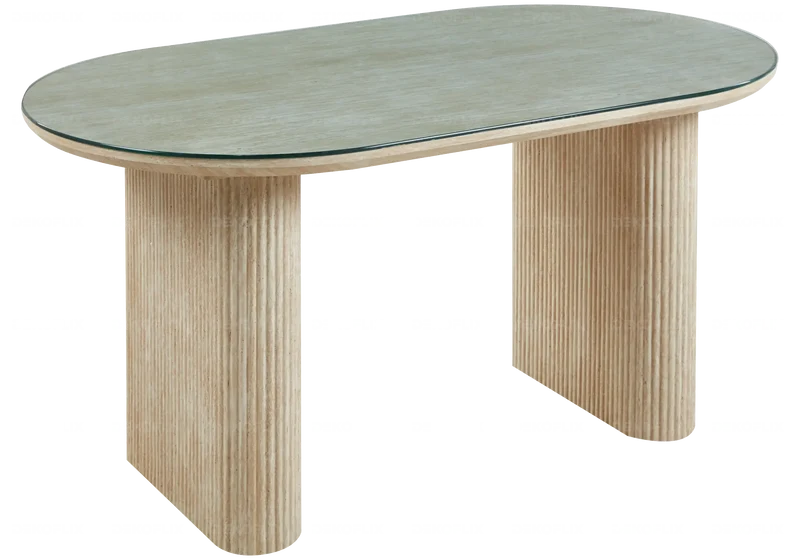 Table et chaises salle à manger écru - Soan