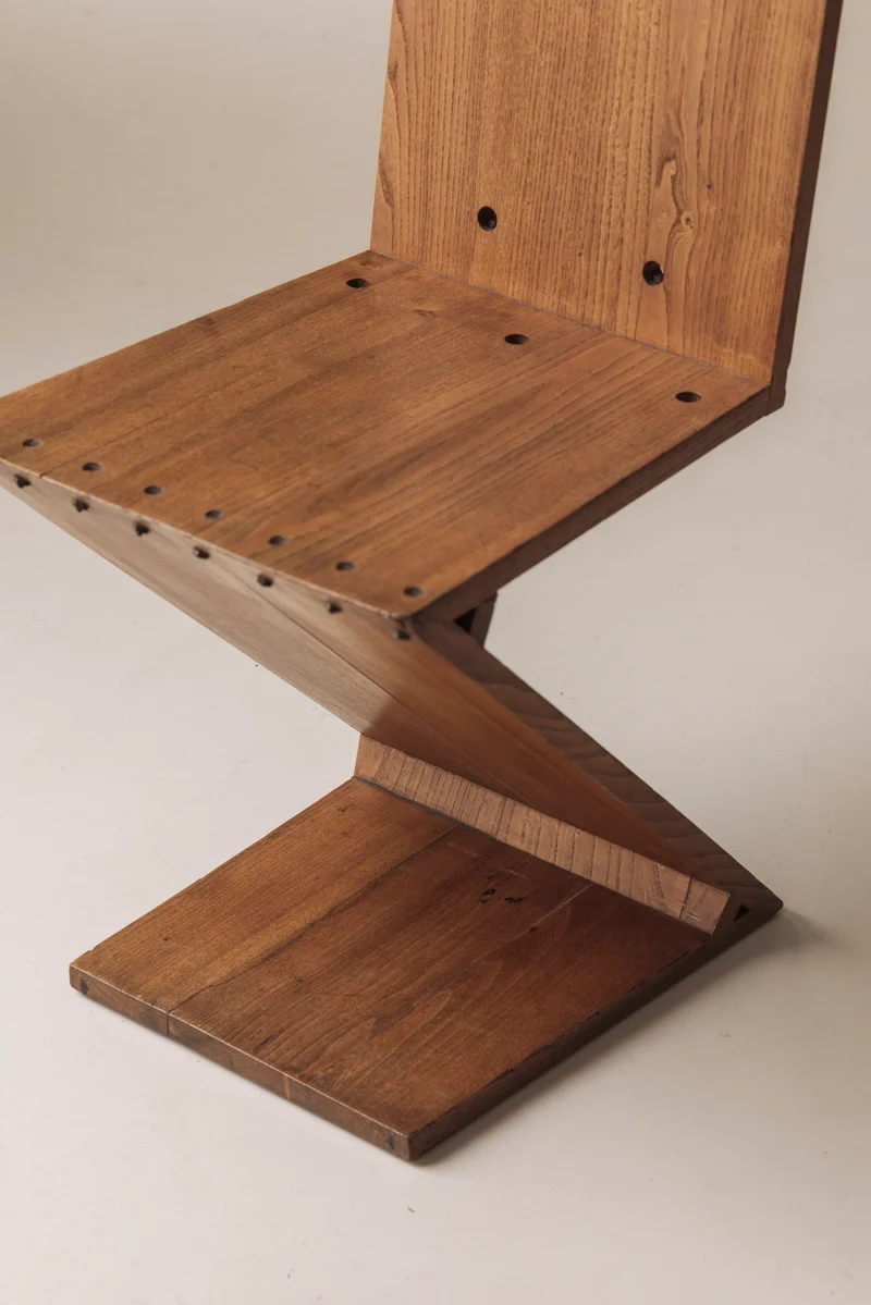 Early Zig Zag chair by Gerrit Thomas Rietveld for Gerard van de Groenekan, 1960s