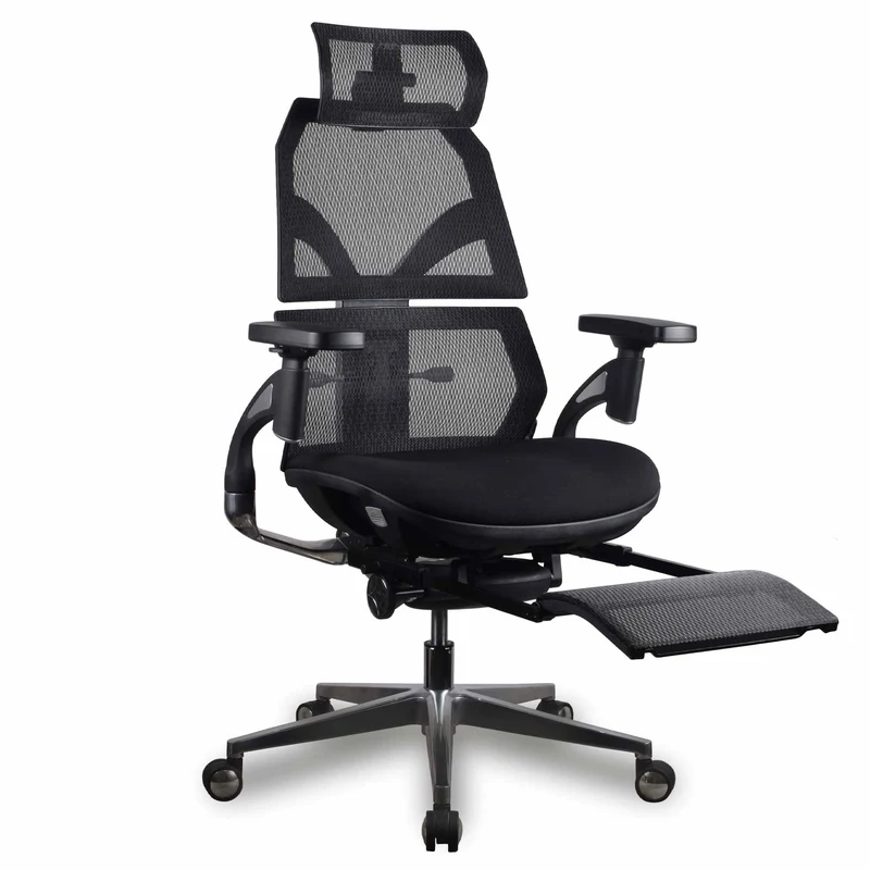 Chaise ergonomique de bureau - AURA PREMIUM Noire en mousse et maille